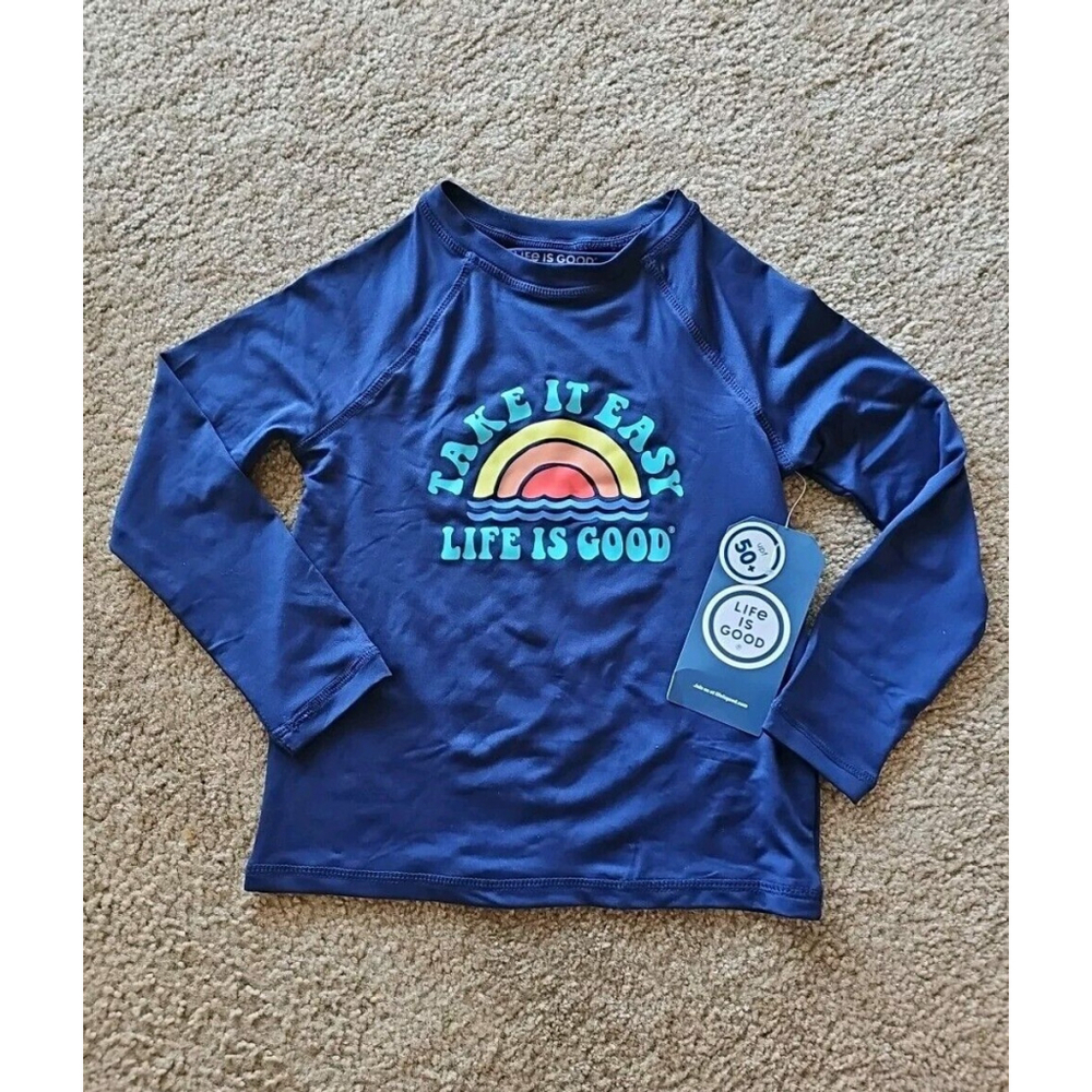 Life Is Good Kids Sunshirt Blue XLarge